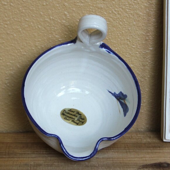 Vintage Signed Art Studio Pottery Batter Mixing Bowl Lead Free Dishwasher Safe - Picture 10 of 14